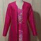Pink batik silk dress with jacket